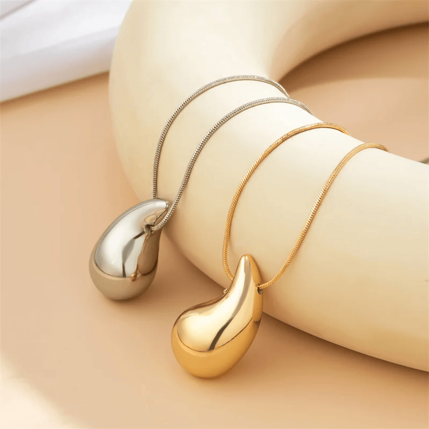 Collana con Goccia | Oro & Argento